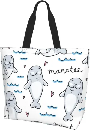 Cute Cartoon Rat Tote Bag Shopping Bag Portable Handbags Tote Shoulder Bucket Bags for Women