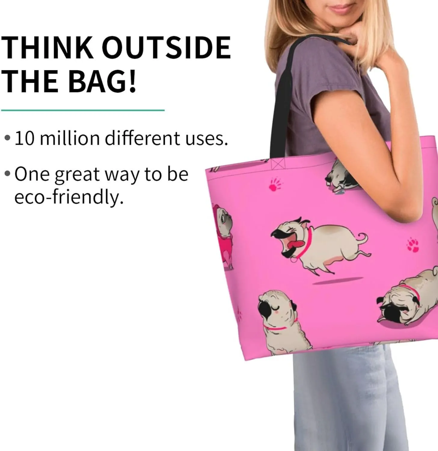 Cute Cartoon Rat Tote Bag Shopping Bag Portable Handbags Tote Shoulder Bucket Bags for Women