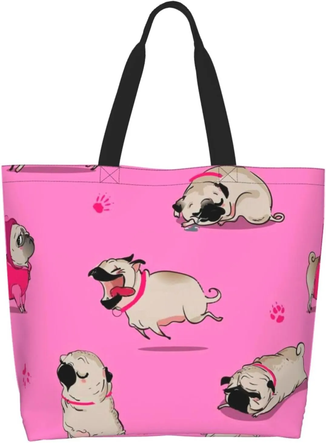 Cute Cartoon Rat Tote Bag Shopping Bag Portable Handbags Tote Shoulder Bucket Bags for Women