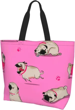 Cute Cartoon Rat Tote Bag Shopping Bag Portable Handbags Tote Shoulder Bucket Bags for Women