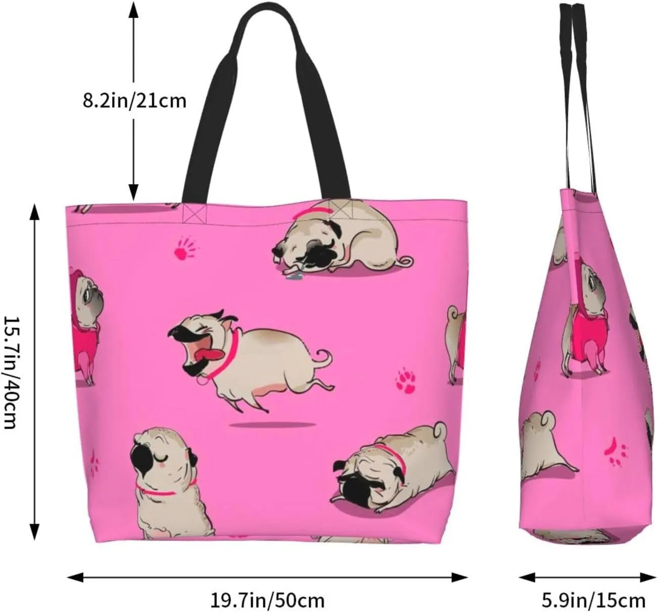 Cute Cartoon Rat Tote Bag Shopping Bag Portable Handbags Tote Shoulder Bucket Bags for Women
