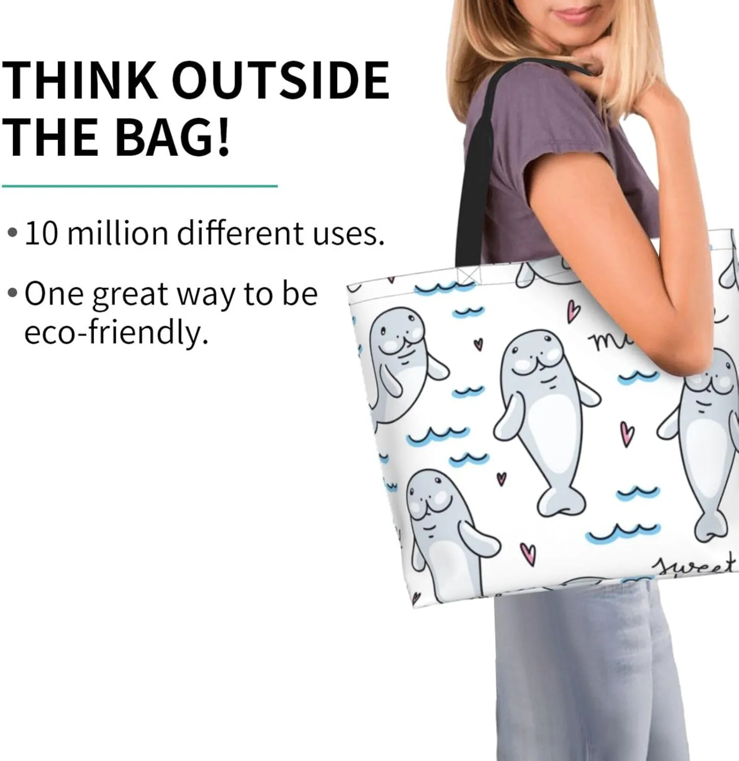 Cute Cartoon Rat Tote Bag Shopping Bag Portable Handbags Tote Shoulder Bucket Bags for Women
