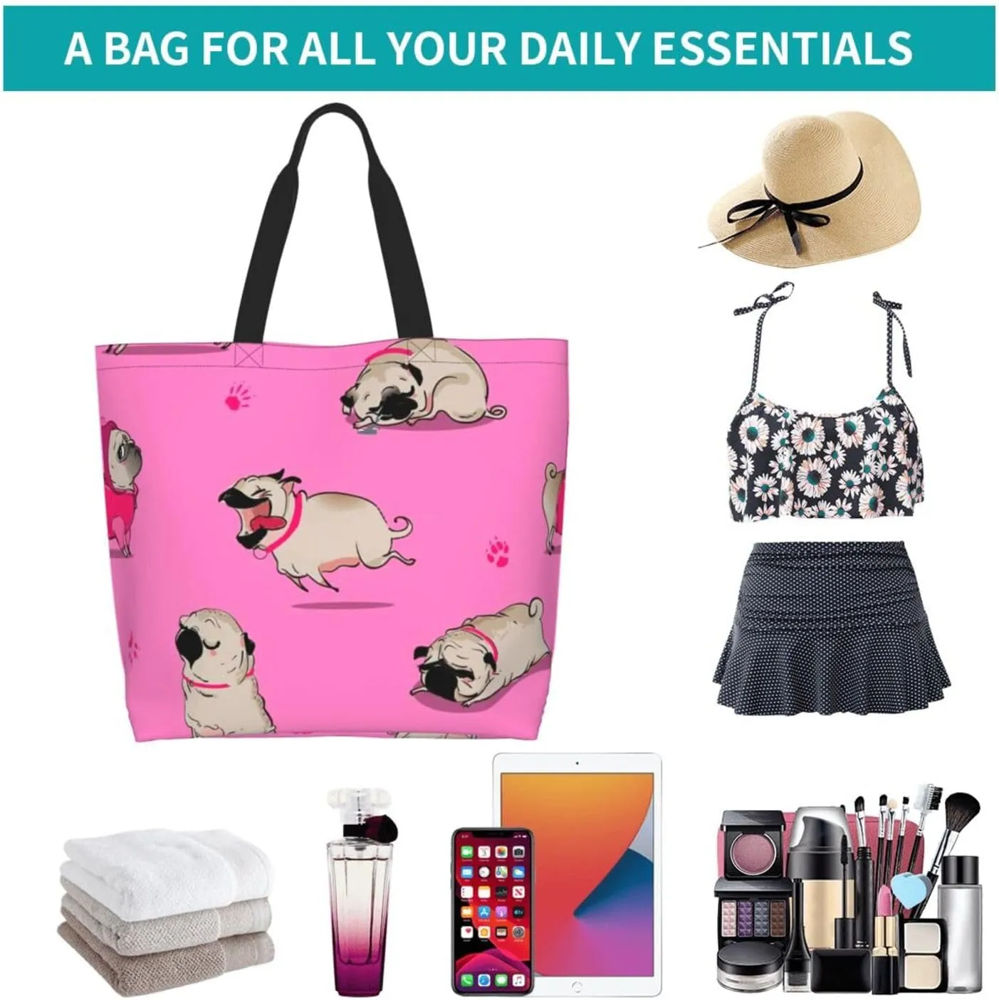 Cute Cartoon Rat Tote Bag Shopping Bag Portable Handbags Tote Shoulder Bucket Bags for Women
