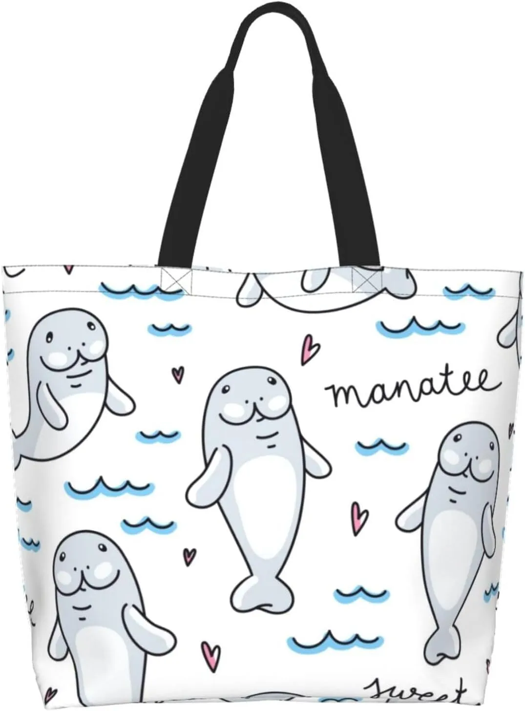 Cute Cartoon Rat Tote Bag Shopping Bag Portable Handbags Tote Shoulder Bucket Bags for Women