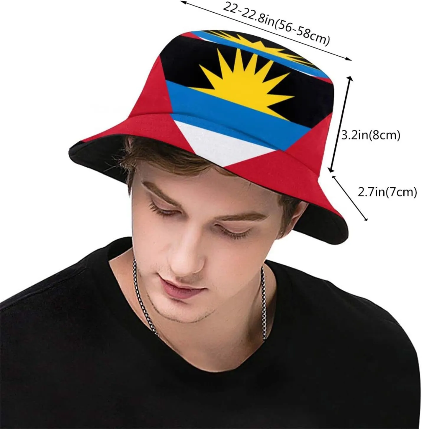 Cute Flag Bucket Hats Fashion Sun Cap Packable Outdoor Patriotic Fisherman Hat for Women Men