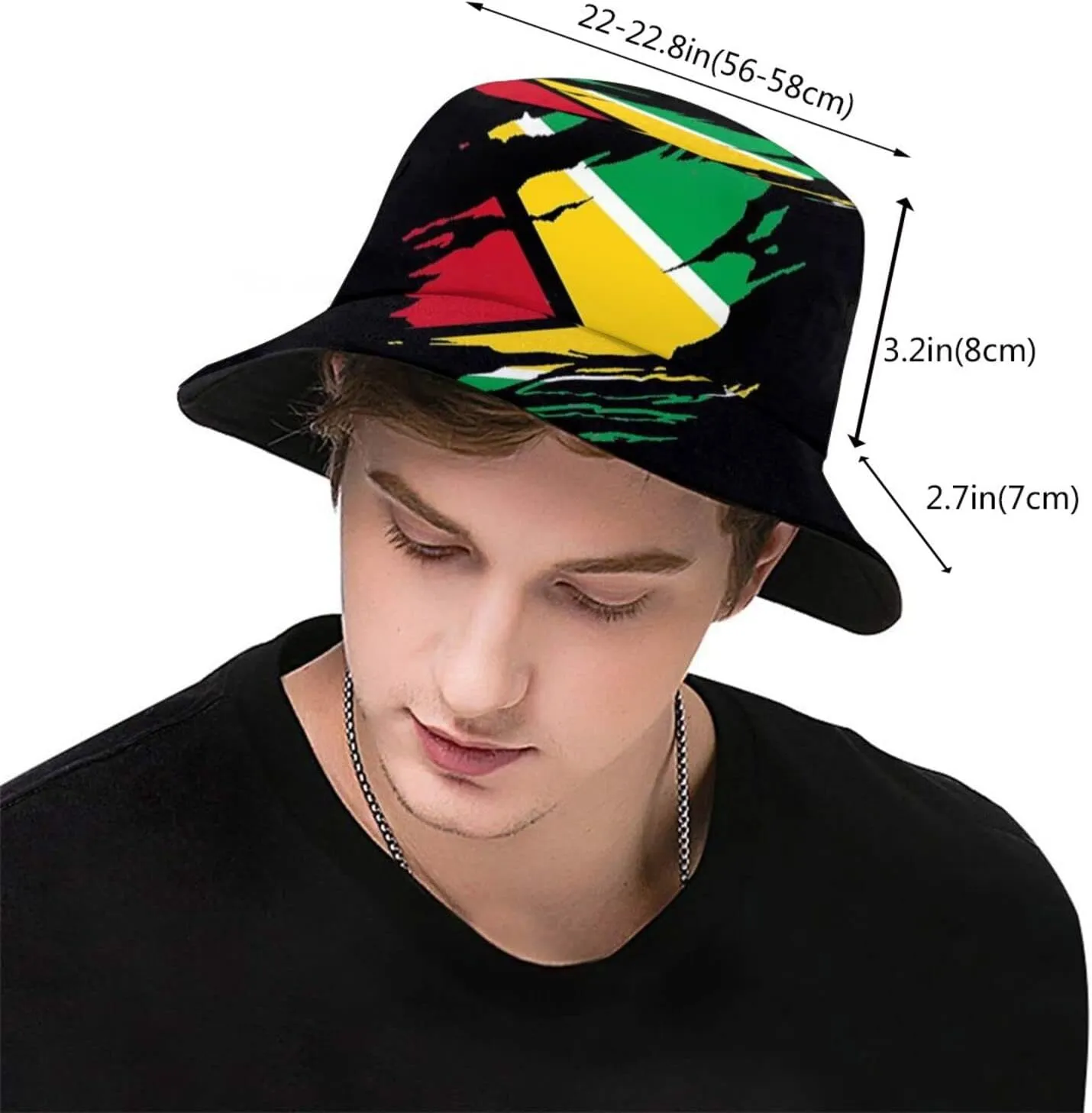 Cute Funny Flag Bucket Hats Fashion Patriotic Sun Cap Packable Outdoor Fisherman Hat for Women Men