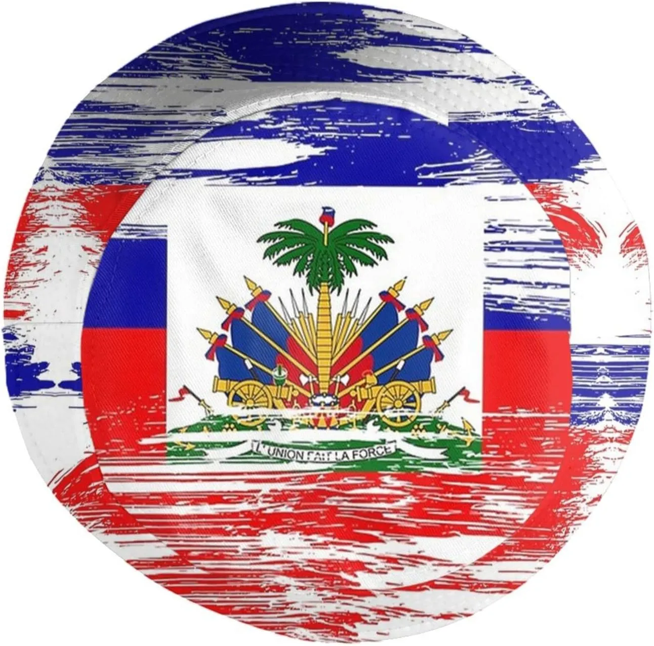 Cute Haiti Flag Bucket Hat Packable Wide Brim Sun Protection Hats Outdoor Haitian Fisherman Hats for Men and Women