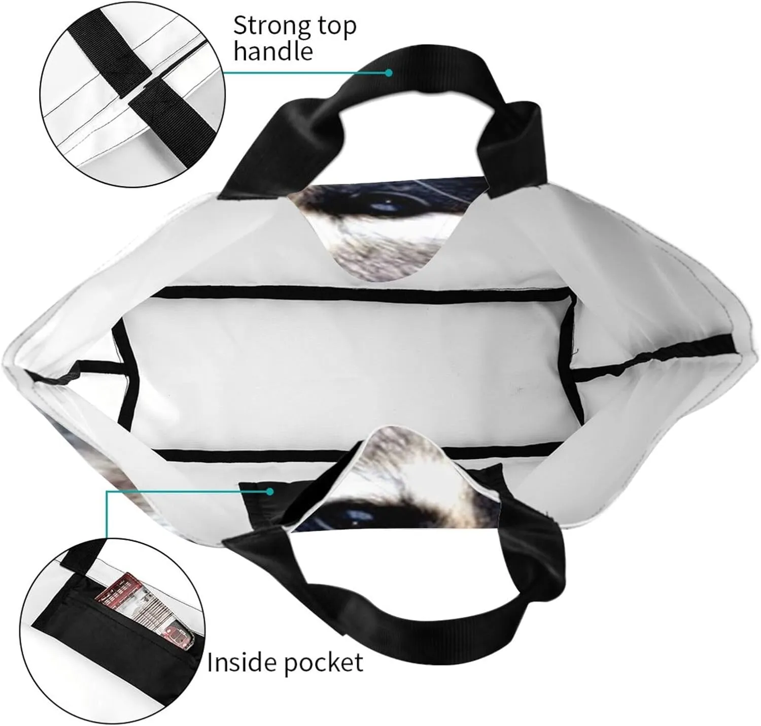 Cute Sheeps Tote Bag Shopping Bag Portable Handbags Tote Shoulder Bucket Bags for Women