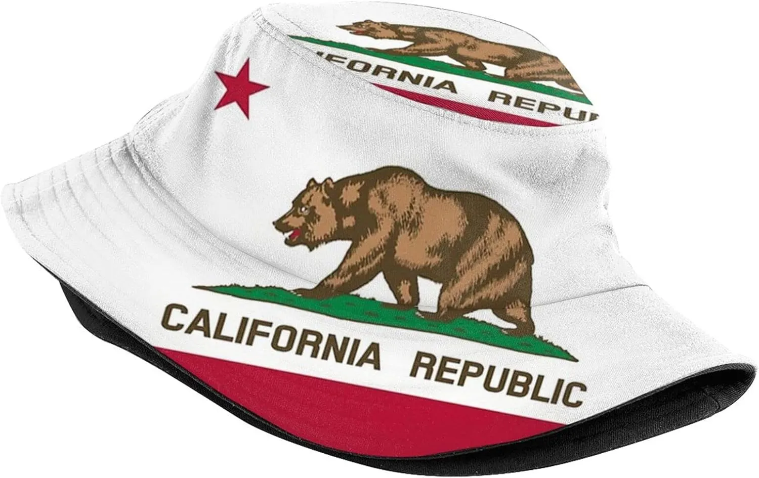 Cute State Flag Bucket Hats Fashion Sun Cap Packable Outdoor Patriotic Fisherman Hat for Women and Men