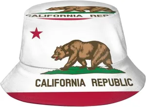 Cute State Flag Bucket Hats Fashion Sun Cap Packable Outdoor Patriotic Fisherman Hat for Women and Men