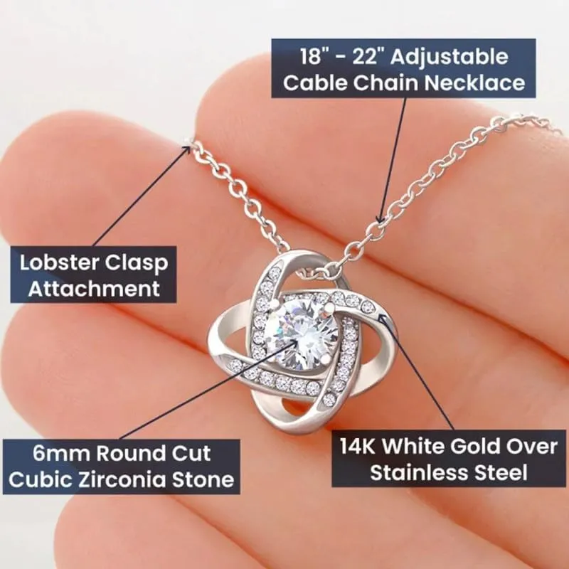 Dance Friend Necklace Message Card Box Love Knot Standard - Ballerina Dancing Recital Friendship Sister