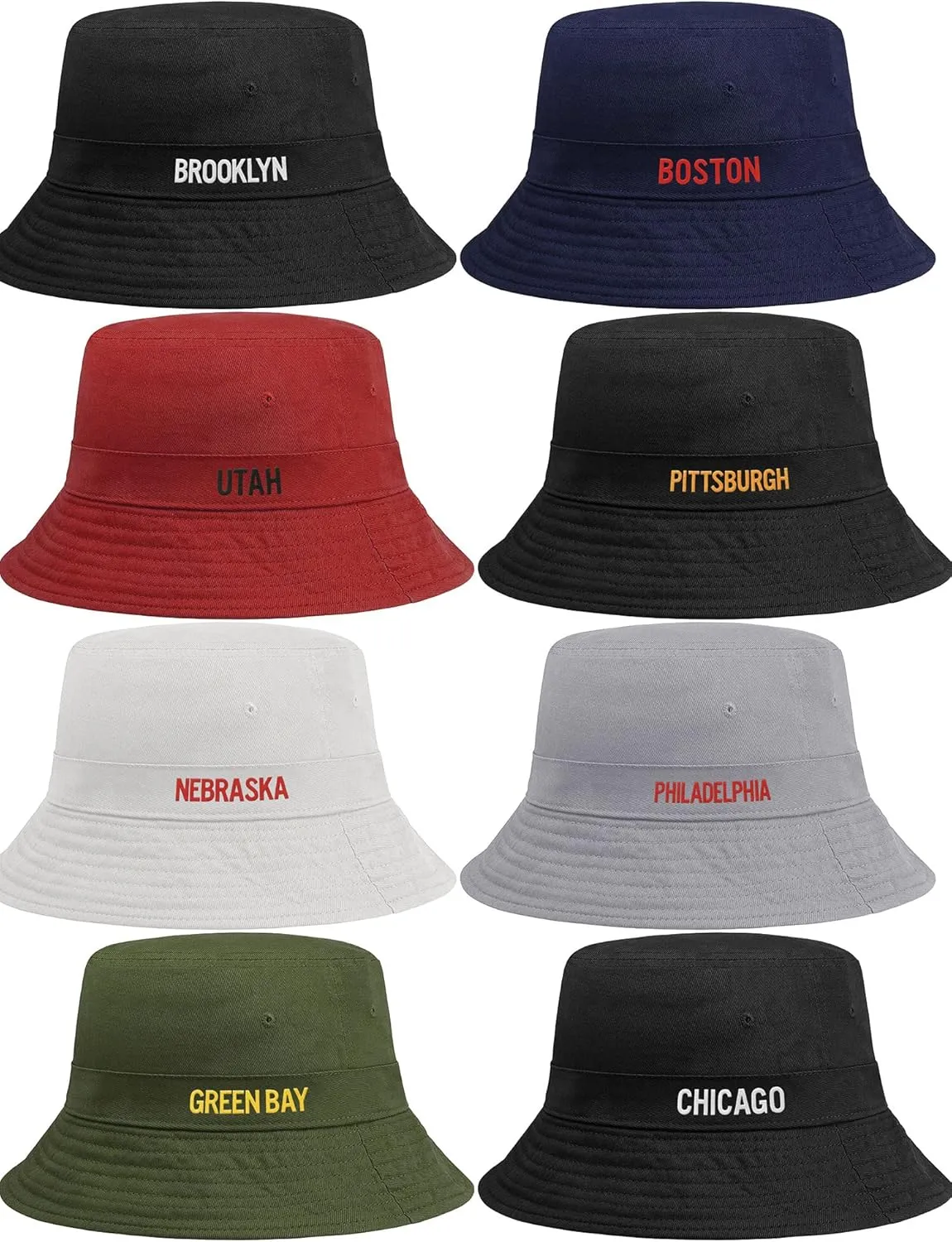 Daxton USA Cities Bucket Hat Cap Fisherman Headwear Cap