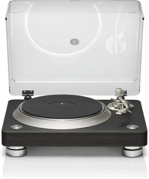 Denon DP-3000NE Record Player, Modern Turntable for 33-1/3, 45, and 78 RPM Vinyl Records, Matte Dark Ebony Wood Veneer Finish, Removable Dust Cover, Special S-Shaped Tonearm