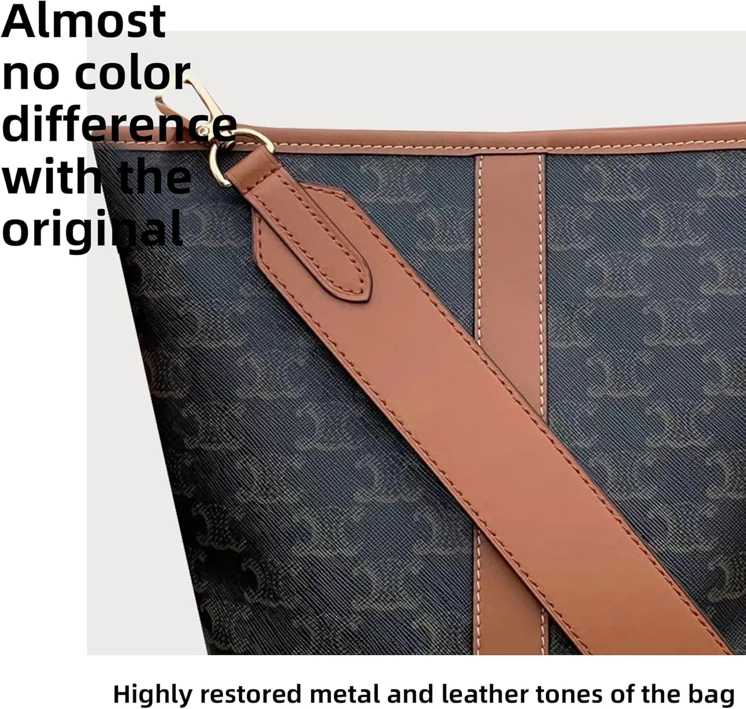 DGAZ Vachetta Leather Crossbody Strap for Celine Bucket bag with Gift Box, Handmade DIY purse strap(1.5 Inch Wide,35.4 Inch Long,Caramel (caramel thread))