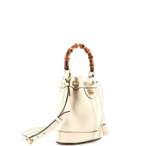 Diana NM Bamboo Drawstring Bucket Bag Leather Mini