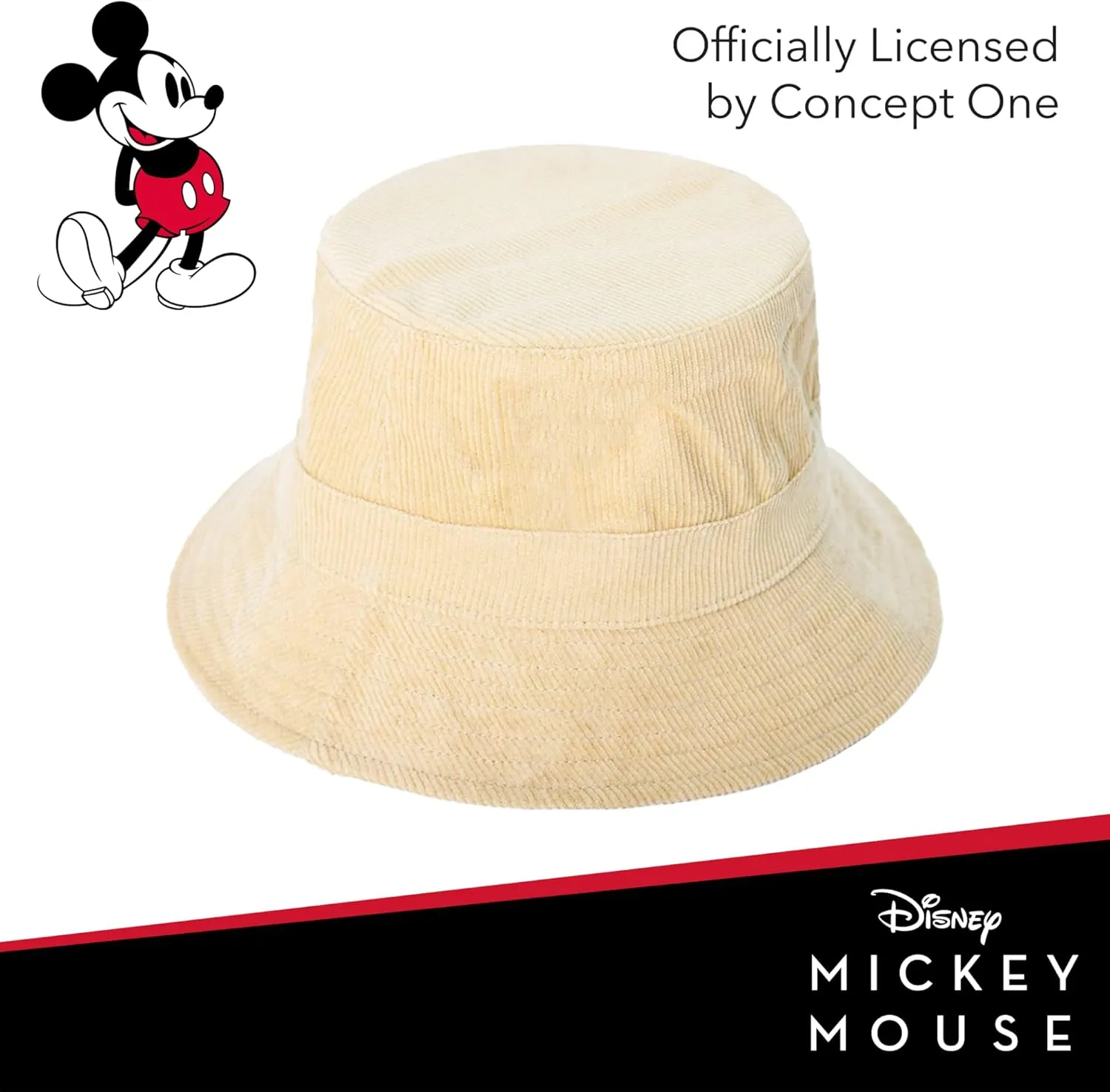 Disney Mickey Mouse Bucket Hat, Packable Travel Hat
