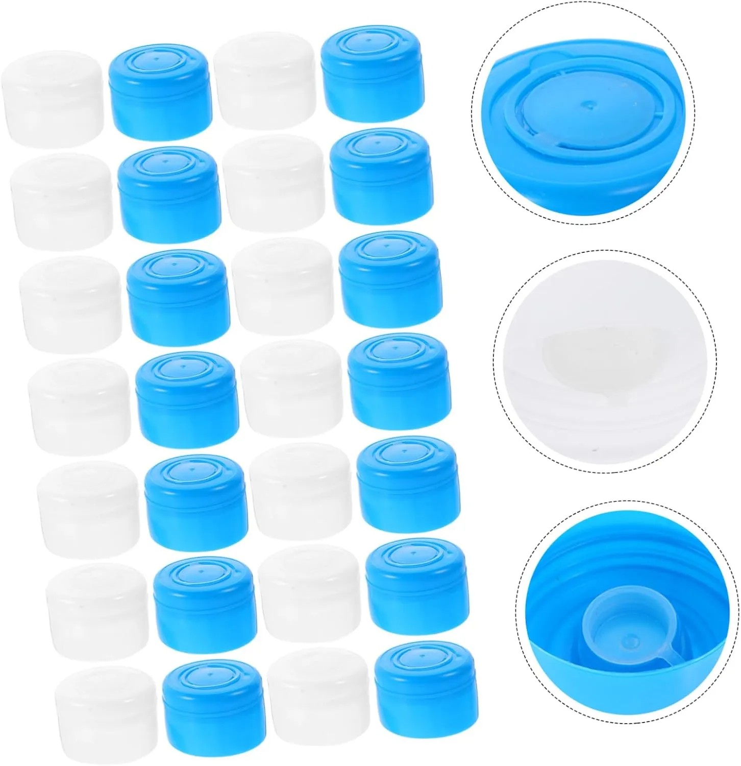 DOITOOL 80pcs Reusable Jug Caps Water Bottle Sealing Lids Compatible Pressure-mouth and Flat-mouth Buckets Practical and Convenient Storage