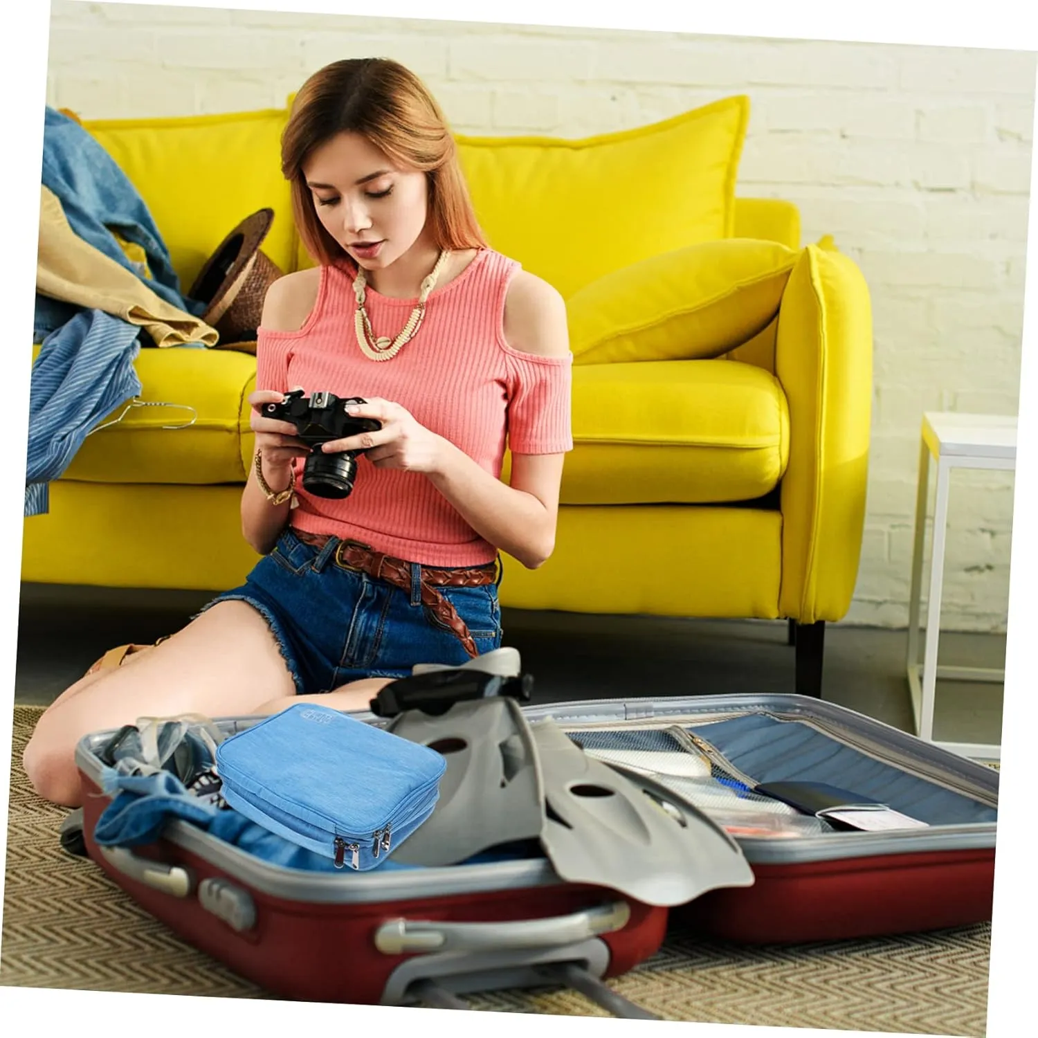 DOITOOL Electronic Storage Bag Travel Accessories Case Skateboard Backpack Data Line Outdoor Bag Polyester