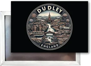 Dudley England Souvenir Destination Refrigerator Magnet 2.5"X3.5" 4-Pack