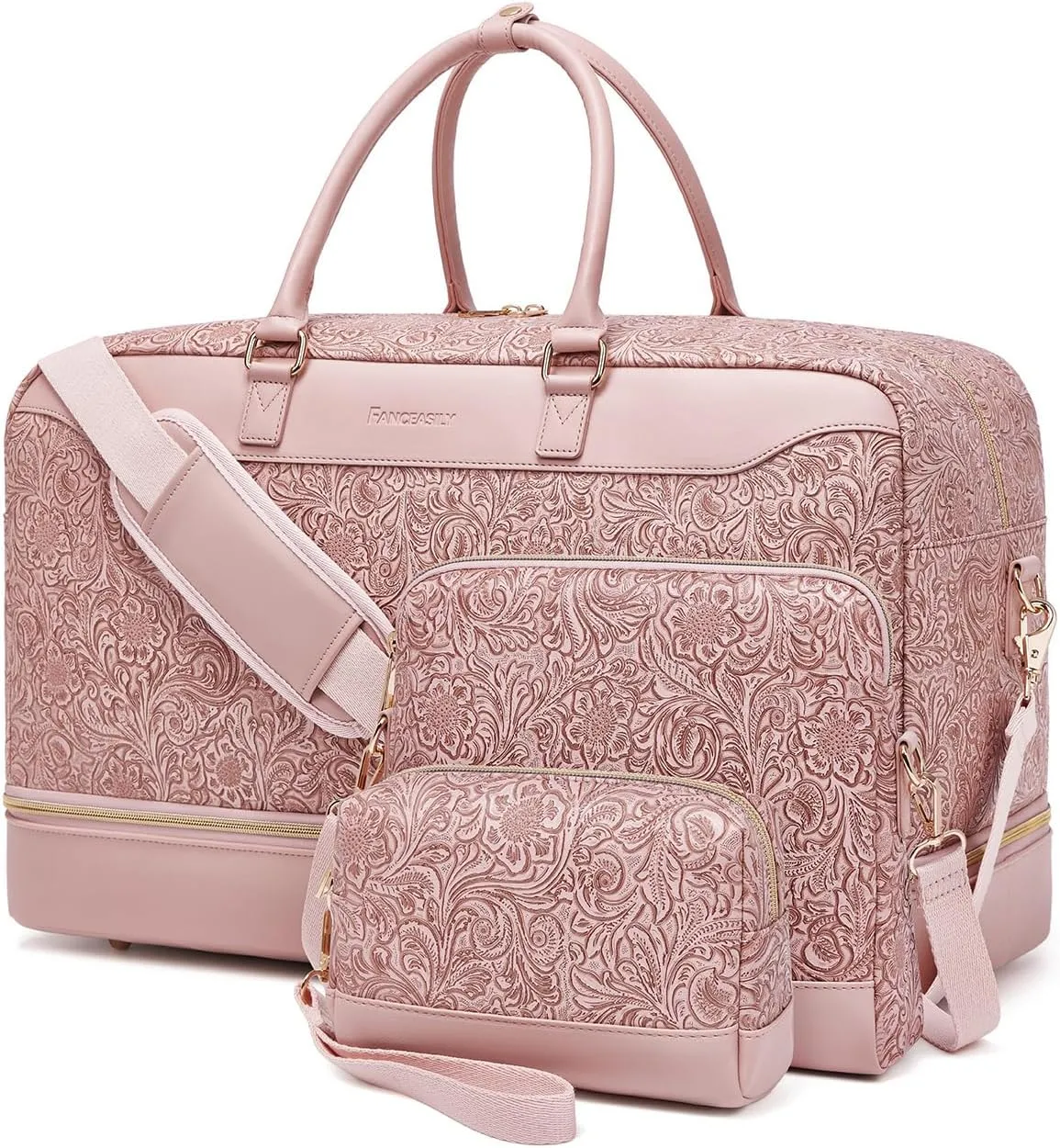 Duffle Bag for Travel,Weekender Bags for Women with Toiletry Bag,Carry On Overnight Bag,40L Gym Bags for Women,Personal Item Travel Bag with Shoe Compartment