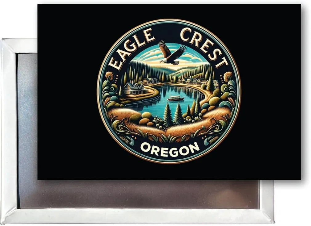 Eagle Crest Oregon Souvenir Destination 2x3-Inch Fridge Magnet 4-Pack