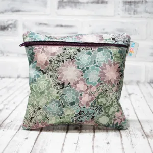 Earthy Succulent Personalized Reusable Food Bag