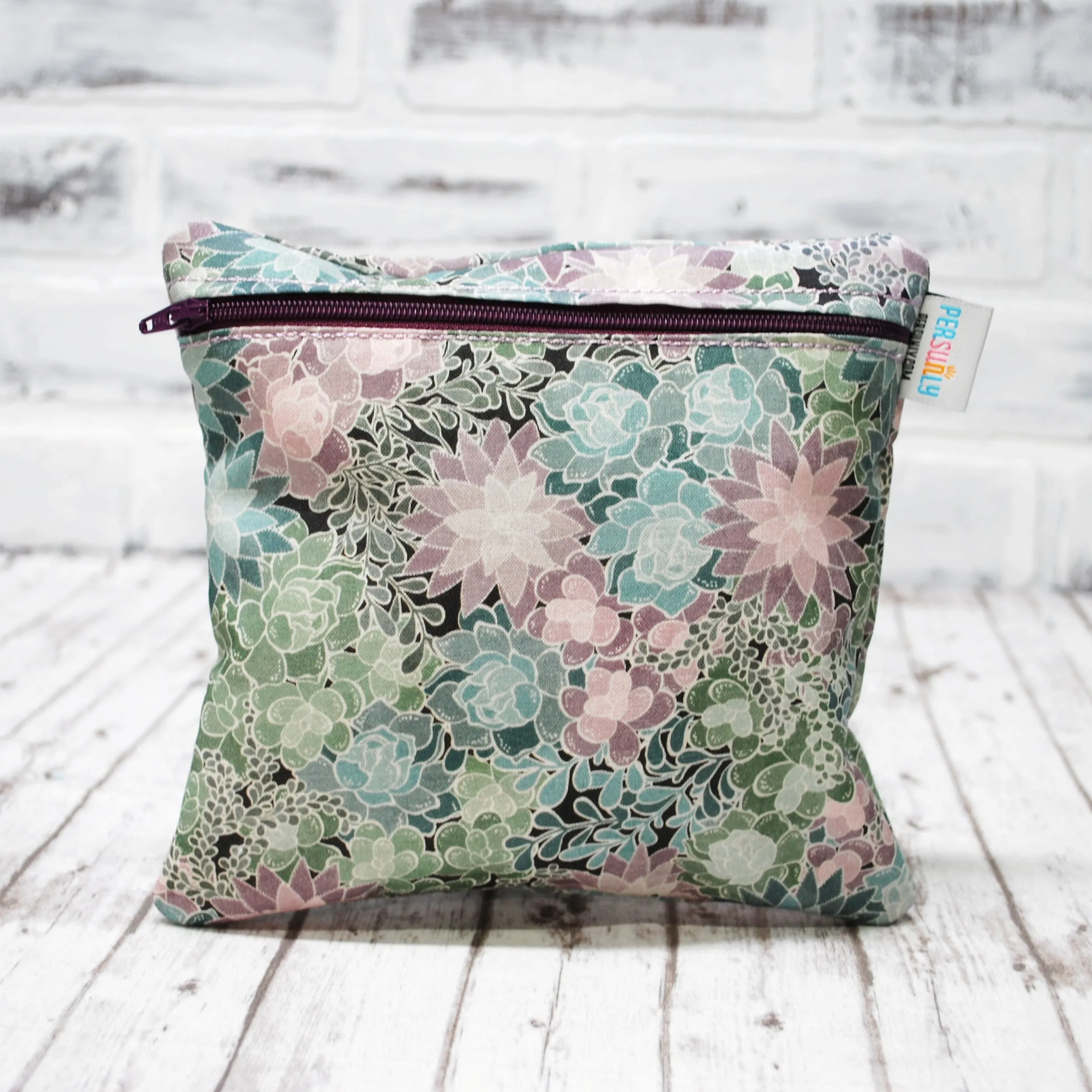 Earthy Succulent Personalized Reusable Food Bag