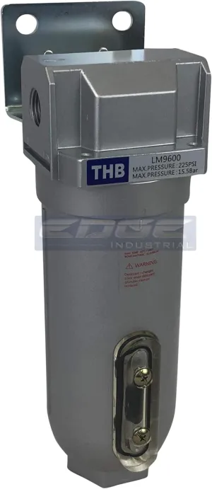 EDGE INDUSTRIAL HEAVY DUTY IN LINE DESICCANT AIR DRYER WITH METAL BOWL, FOR COMPRESSED AIR, DRY AIR FOR PNEUMATIC TOOLS (1" NPT)
