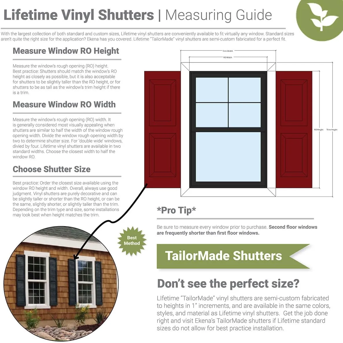 Ekena Millwork LVSL0008RD 3" Lifetime Vinyl Shutter-Lok's (8/Bag), Burgundy Red