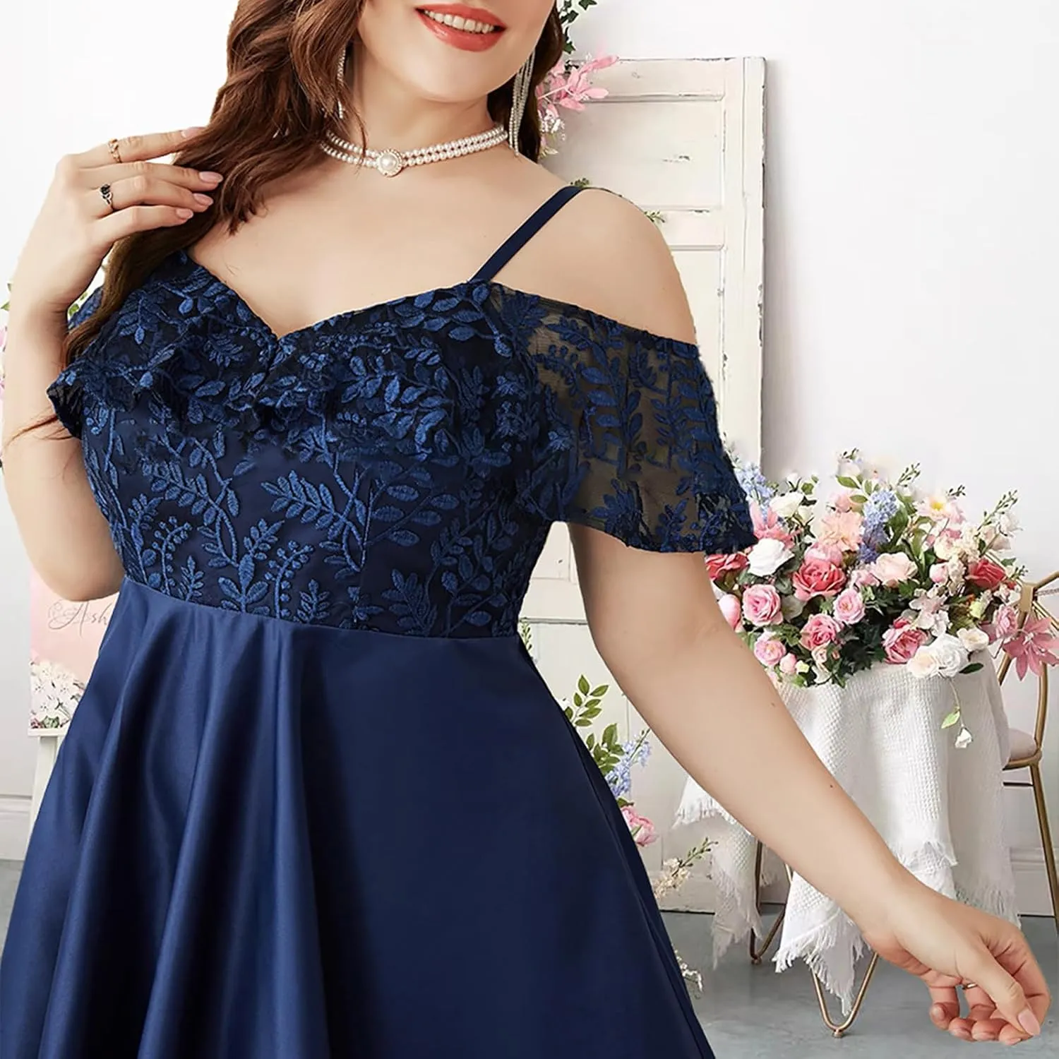 Elegant V Neck Dress for Women Fashionable Ruffle Sleeve Chiffon Midi Skirt Front Tie Wrap Comfy Dresses Prom Gowns