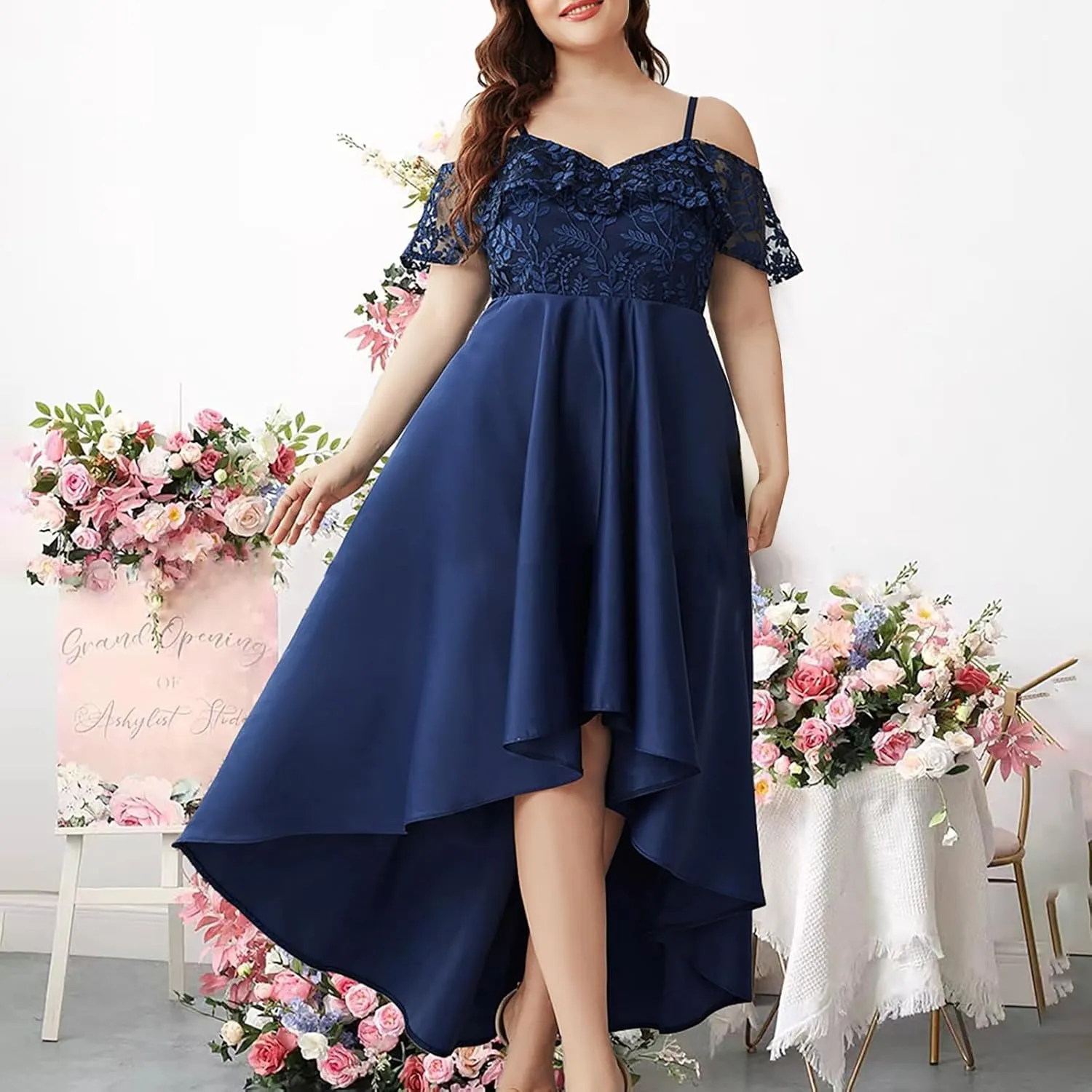 Elegant V Neck Dress for Women Fashionable Ruffle Sleeve Chiffon Midi Skirt Front Tie Wrap Comfy Dresses Prom Gowns