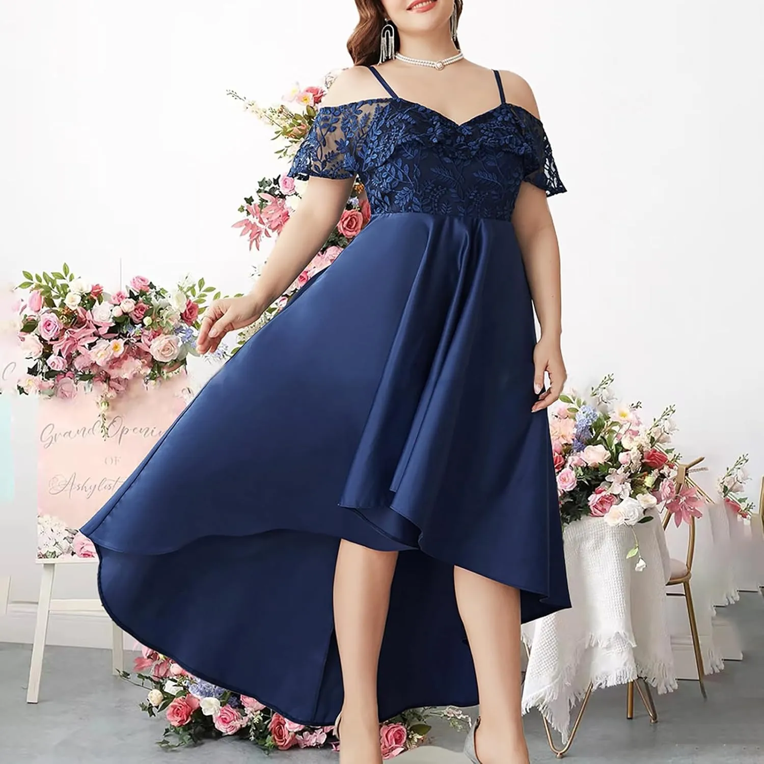 Elegant V Neck Dress for Women Fashionable Ruffle Sleeve Chiffon Midi Skirt Front Tie Wrap Comfy Dresses Prom Gowns