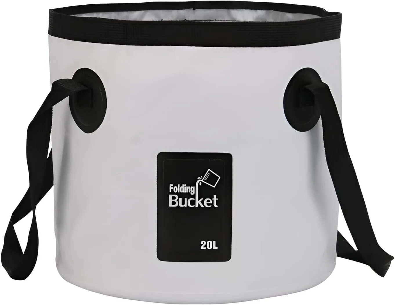 [Ellniges]Multi-Functional Collapsible Bucket with Wide Mouth - 12L/20L Foldable Design for Fishing, Cleaning, Disaster Preparedness & Vehicle Use, Ergonomic Handle, Quick-Dry Compact Storage Solution