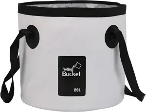 [Ellniges]Multi-Functional Collapsible Bucket with Wide Mouth - 12L/20L Foldable Design for Fishing, Cleaning, Disaster Preparedness & Vehicle Use, Ergonomic Handle, Quick-Dry Compact Storage Solution
