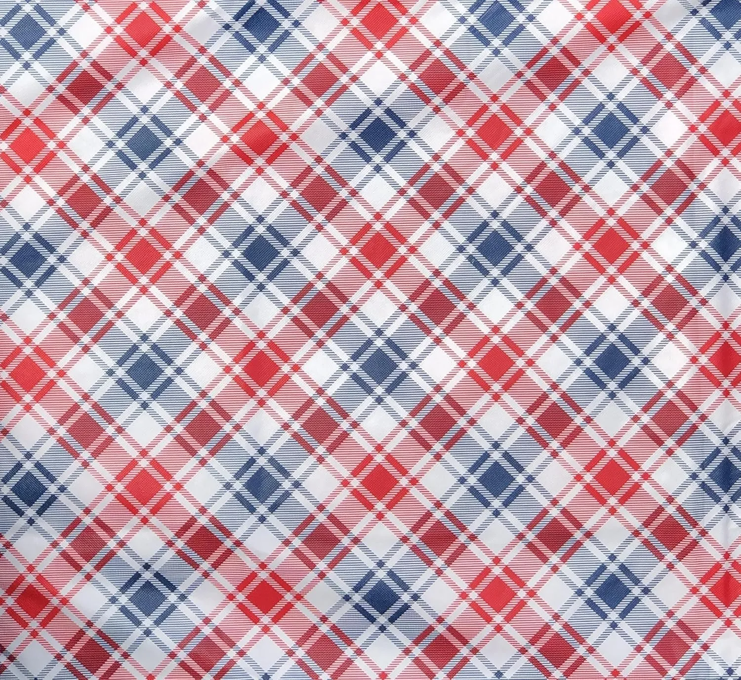 Elrene Home Fashions Americana Patriotic Red, White, and Blue Plaid Vinyl Flannel Back Tablecloth (52"" x 52"" Square), EHFAM001