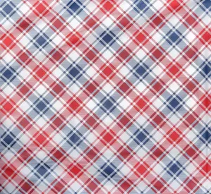 Elrene Home Fashions Americana Patriotic Red, White, and Blue Plaid Vinyl Flannel Back Tablecloth (52"" x 52"" Square), EHFAM001