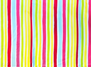 Elrene Home Fashions Colorful Summer Fun Candy Stripes Vinyl Flannel Back Tablecloth (52" x 70" Oblong)