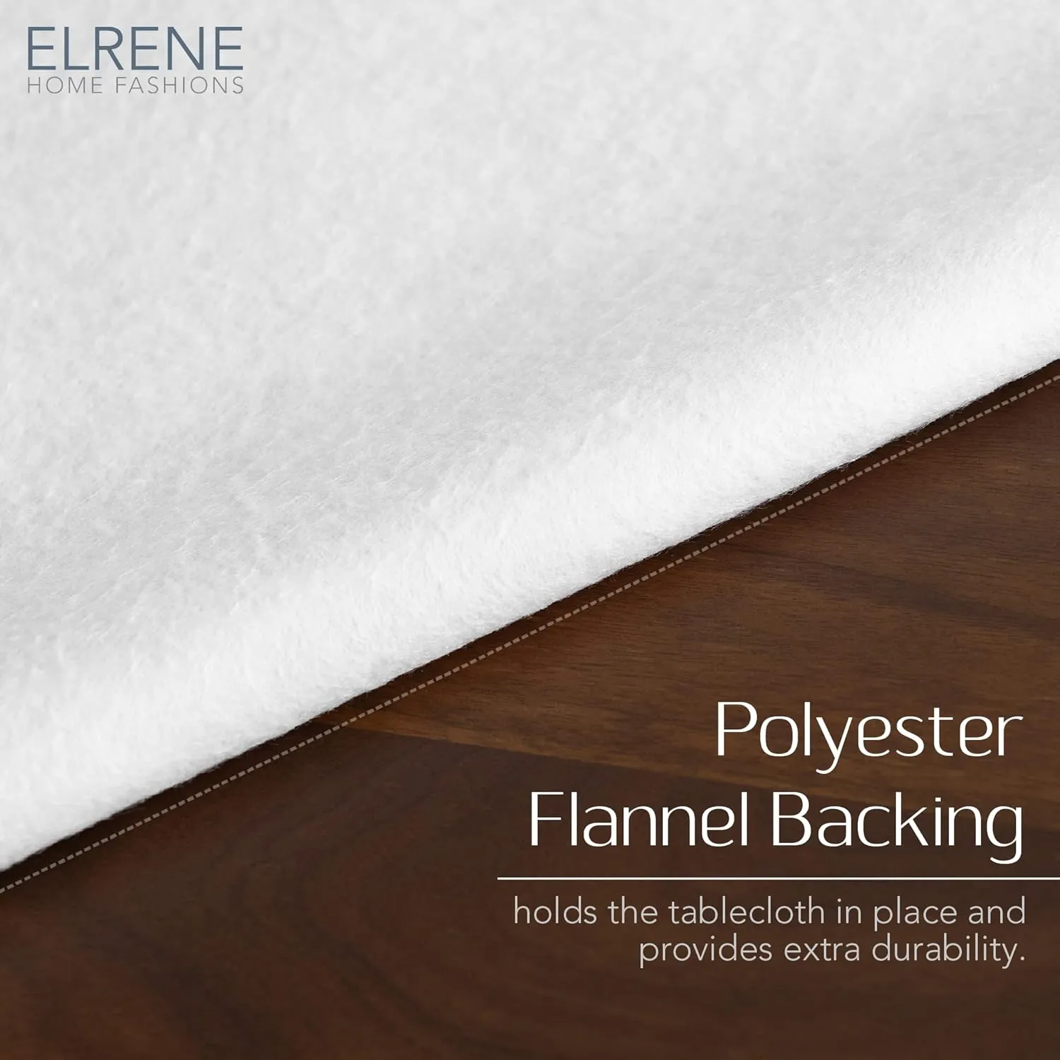 Elrene Home Fashions Savannah Boho Paisley Water- and Stain-Resistant Vinyl Tablecloth with Flannel Backing, 60 Inches X 120 Inches, Rectangle, Taupe