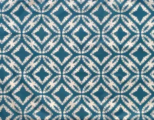 Elrene Home Fashions Summer Fun Bohemian Ikat Style Vinyl Flannel Back Tablecloth (52 x 70 Oblong, Teal)