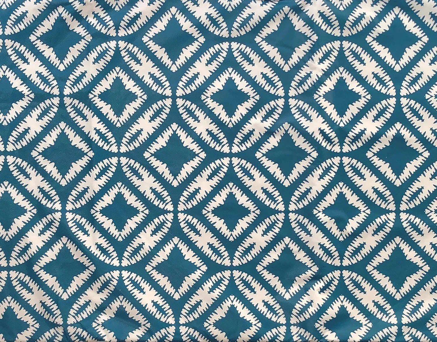 Elrene Home Fashions Summer Fun Bohemian Ikat Style Vinyl Flannel Back Tablecloth (52 x 70 Oblong, Teal)
