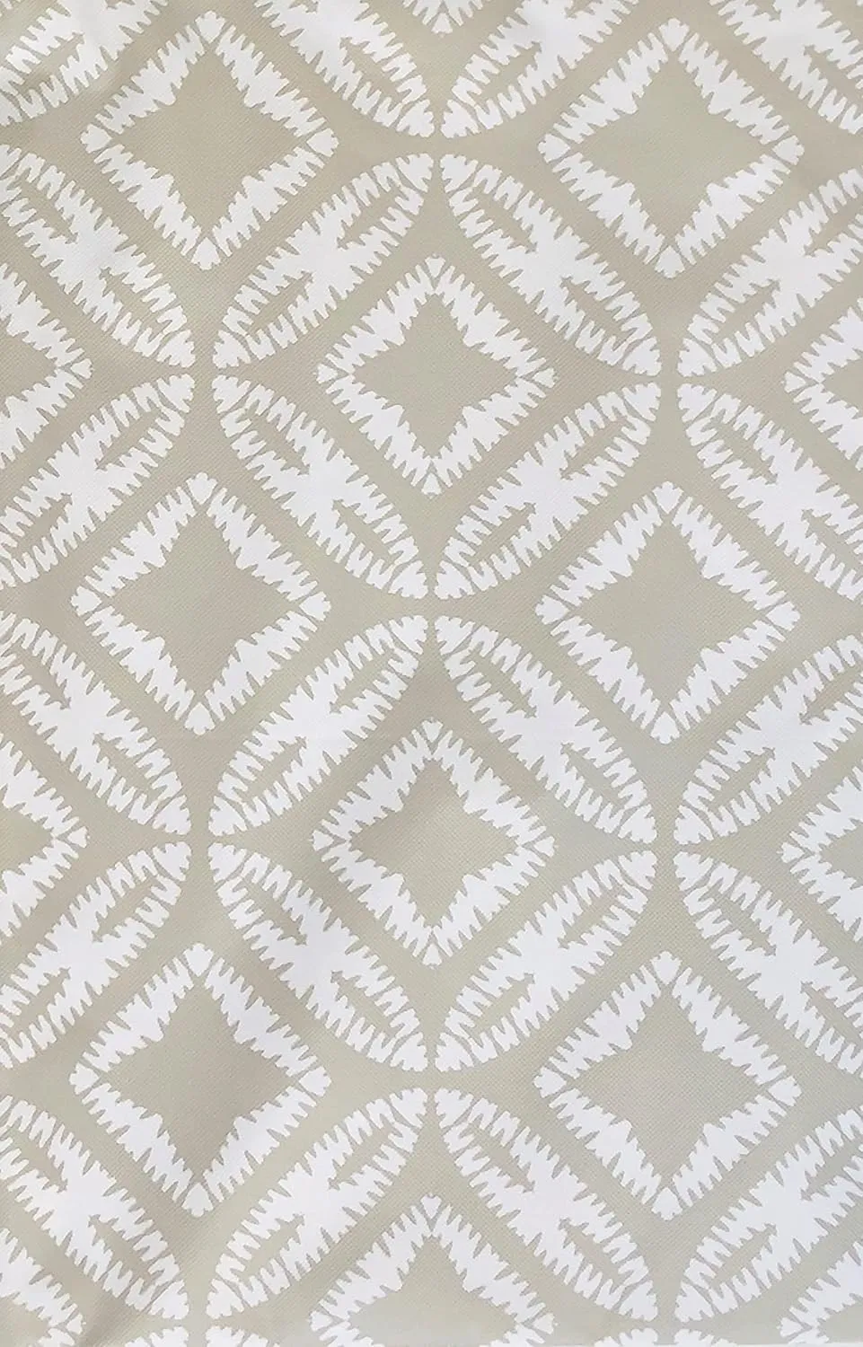 Elrene Home Fashions Summer Fun Bohemian Ikat Style Vinyl Flannel Back Tablecloth (52x52 Square,Gray)