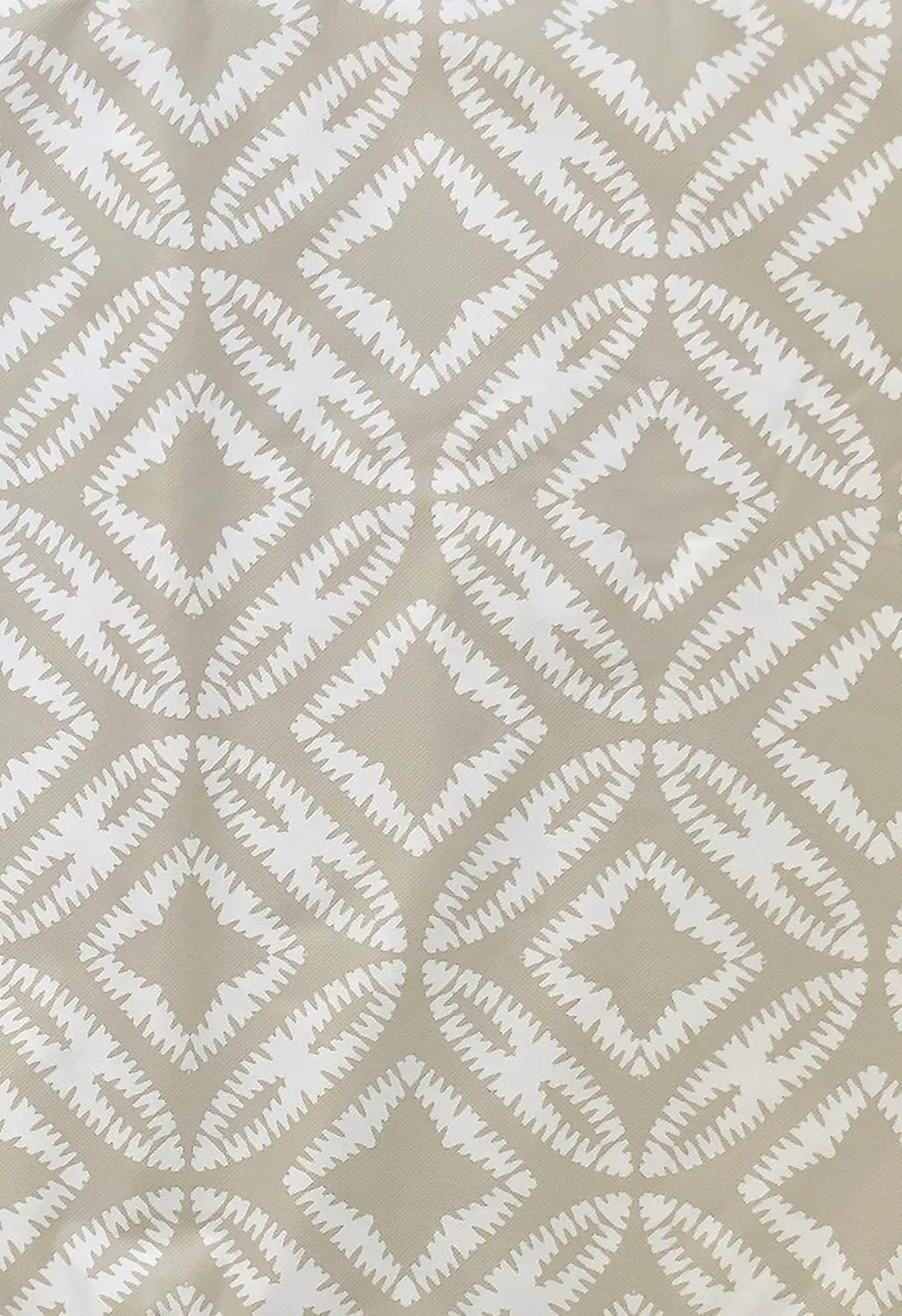 Elrene Home Fashions Summer Fun Bohemian Ikat Style Vinyl Flannel Back Tablecloth (52x52 Square,Gray)