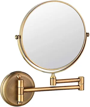 ELTOX Bathroom Mirror, Makeup Mirror Wall Mounted Bathroom Mirror 8 Inch Lound Makeup Mirror Double-Sided Cosmetic Mirror 360 Rotation