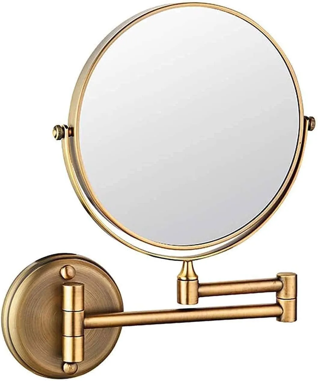 ELTOX Bathroom Mirror, Makeup Mirror Wall Mounted Bathroom Mirror 8 Inch Lound Makeup Mirror Double-Sided Cosmetic Mirror 360 Rotation