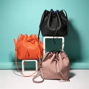 est M Bucket Bag All-Match Women PU Leather Hand Bag Top Famous Designer Bags Cross-Body Handbag Fashion Women Bags