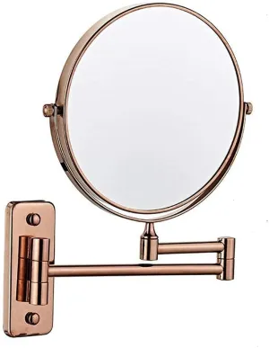 Extending Folding Bathroom Shaving Cosmetic Make Up Mirror- 3X/1X Magnification for Bathroom and Bedroom with Drilling (Color : #4)
