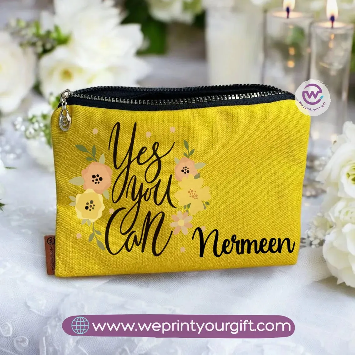 Fabric Makeup Bag-Motivation- Names