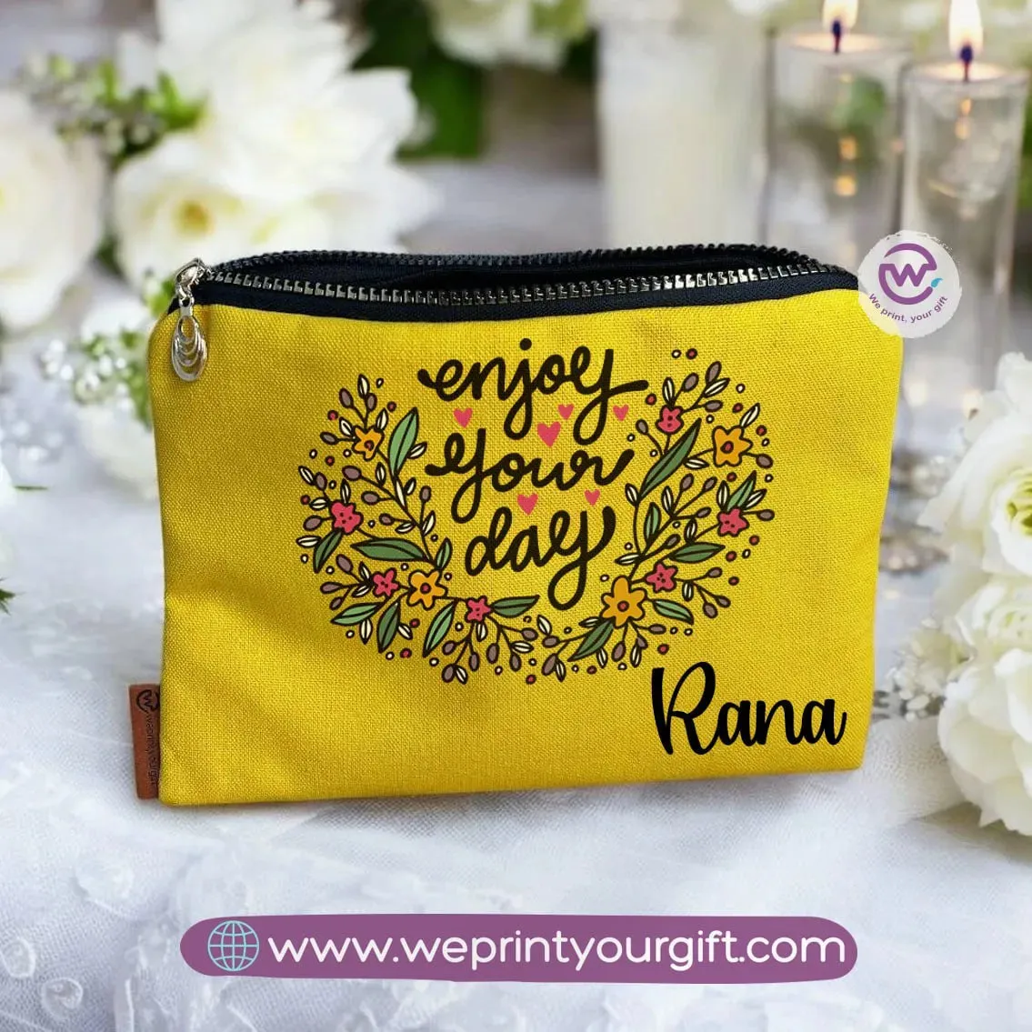 Fabric Makeup Bag-Motivation- Names