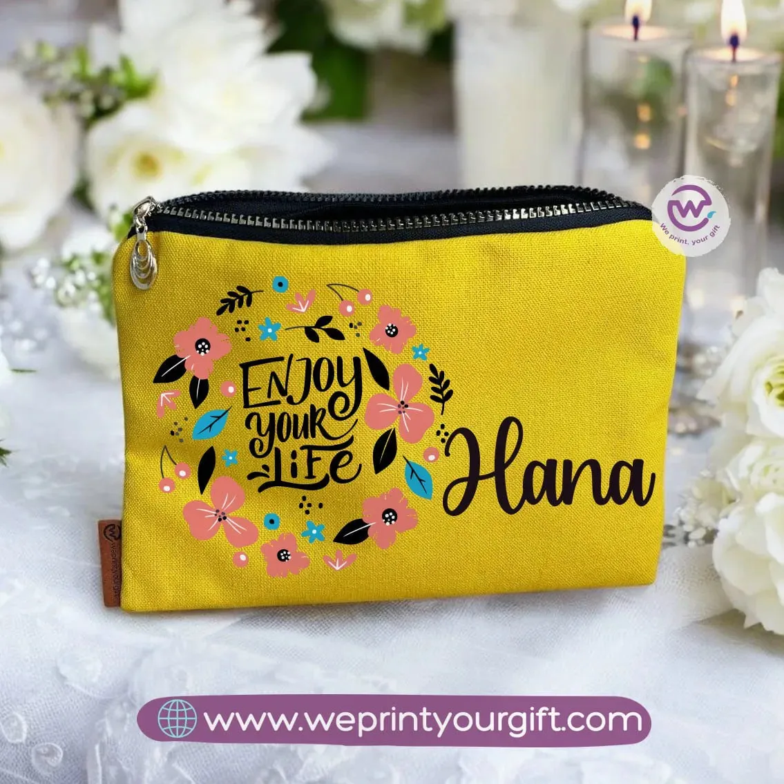 Fabric Makeup Bag-Motivation- Names
