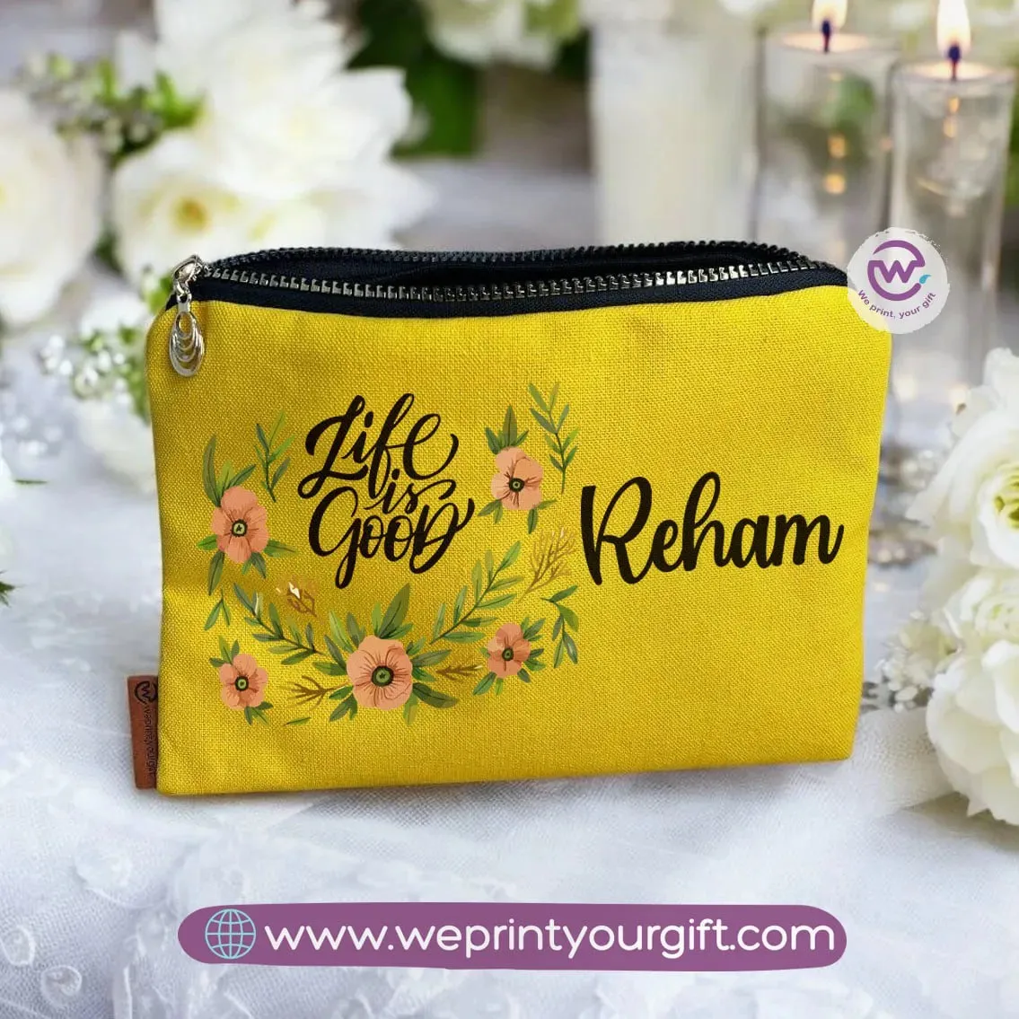 Fabric Makeup Bag-Motivation- Names